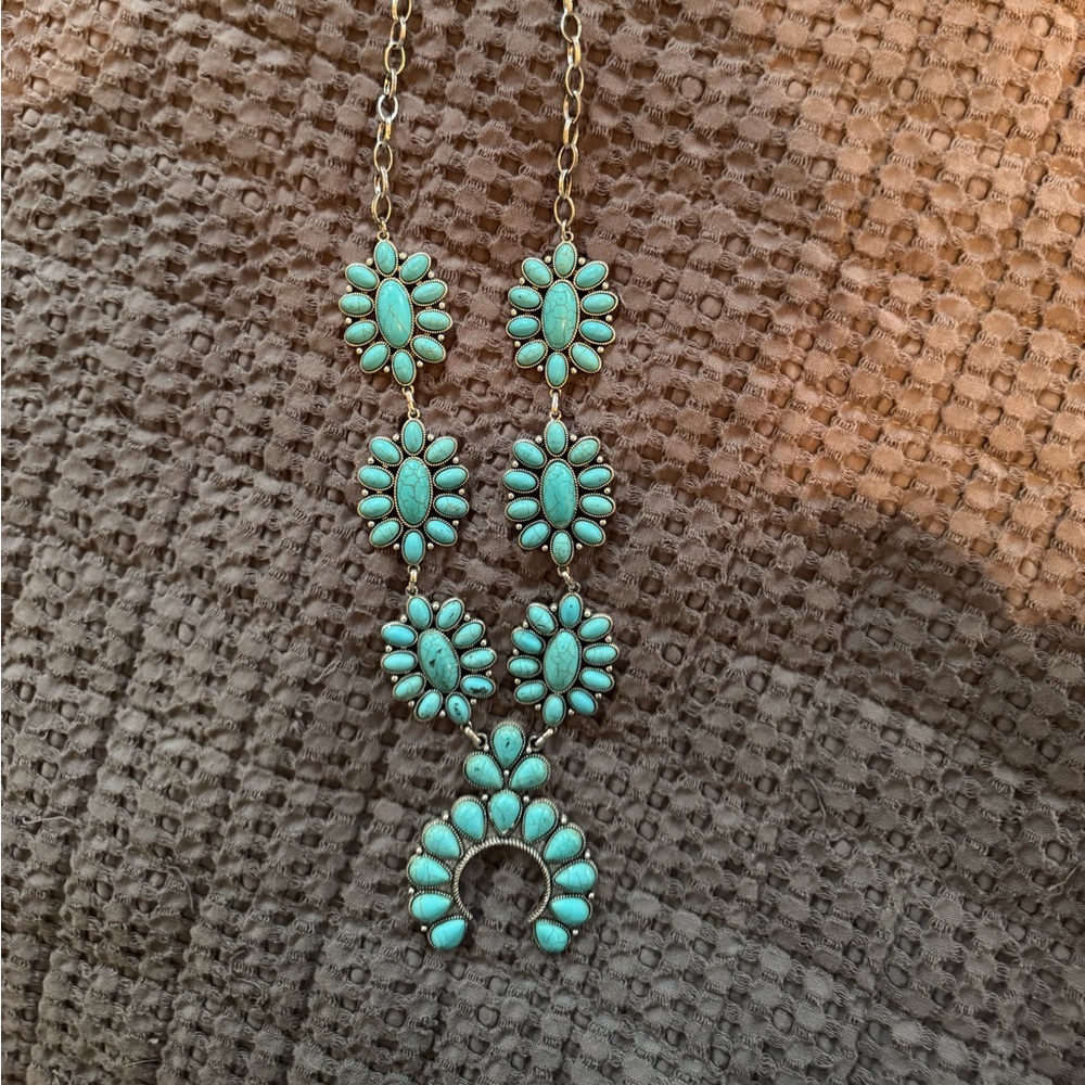 Faux Turquoise Necklace